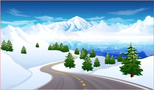 雪山ai矢量源文件海报设计ai矢量模版下载