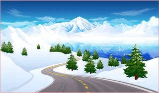 雪山ai矢量源文件海报设计