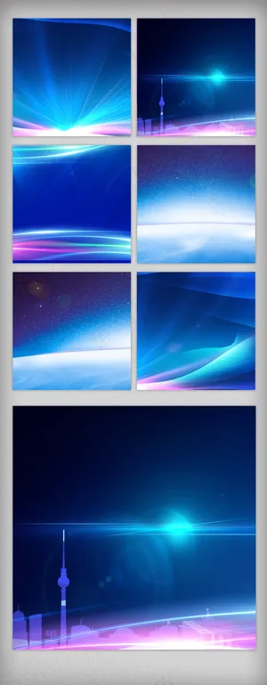 蓝色家电背景促销主图