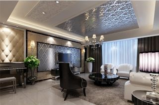 现代简约电视背景墙效果图