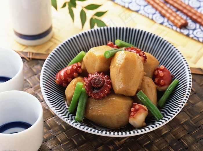 四季豆萝卜炒章鱼图片