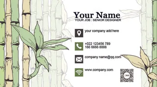 清新大气透明名片模版