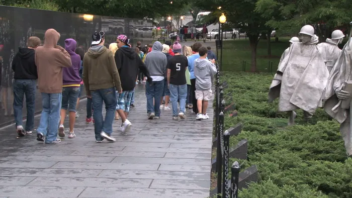 朝鲜战争退伍军人纪念碑2股票的录像