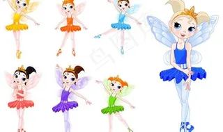 可爱的卡通天使矢量素材