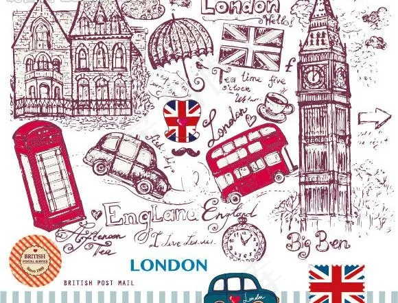 伦敦线搞图片eps,ai矢量模版下载