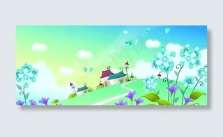 韩国梦幻风景矢量素材