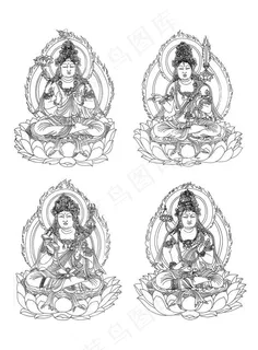 佛教元素线稿 图片素材194 佛教元素线稿 图片素材194