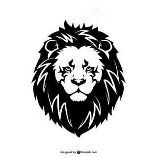北欧简约卡通狮子矢量标志
