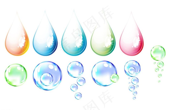 水滴 气泡图片psd模版下载