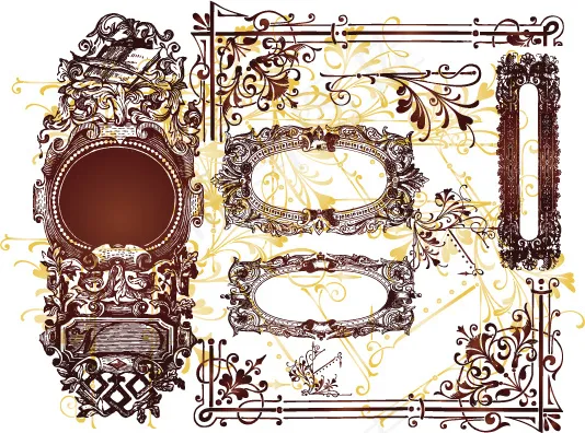 欧式花纹矢量1eps,ai矢量模版下载