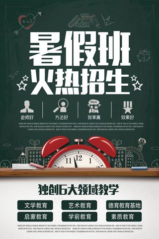 暑假去哪儿时尚创意培训班招生海报