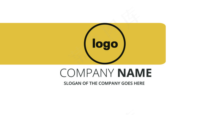 2017黄色简洁公司商务名片psd