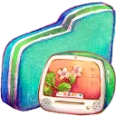 草绿色文件夹图标下载