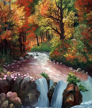 原创高清水彩风景画图片