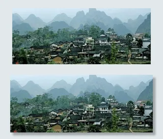 瑶寨 电脑绘画图片