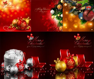 多款超精美的圣诞主题背景矢量素材