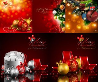多款超精美的圣诞主题背景矢量素材