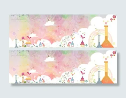 可爱卡通元素矢量素材四