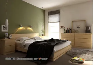 简洁卧室模型素材下载