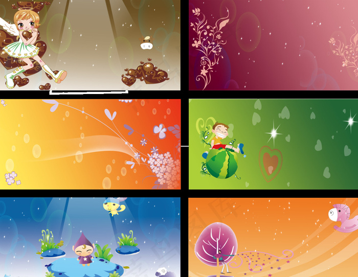 卡通背景模版 幼儿园广告儿童节图片