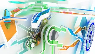 齿轮 3D 三维 立体 科幻 广告...