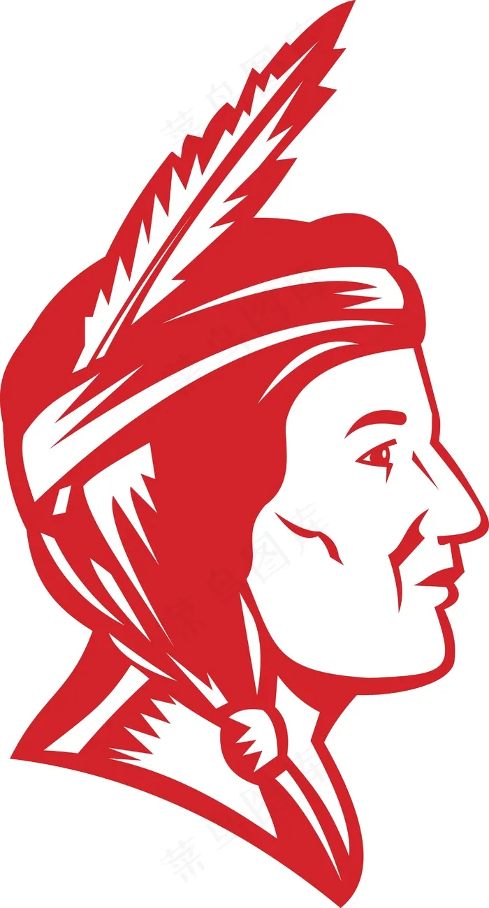 美国土著的印第安女人的女人eps,ai矢量模版下载