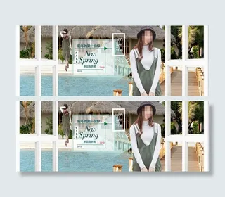 淘宝冬季女装韩版连衣裙海报psd