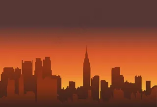 城市建筑剪影图片