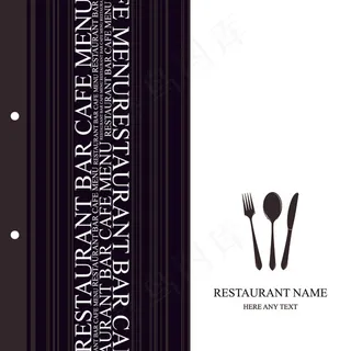 西餐店菜单矢量图