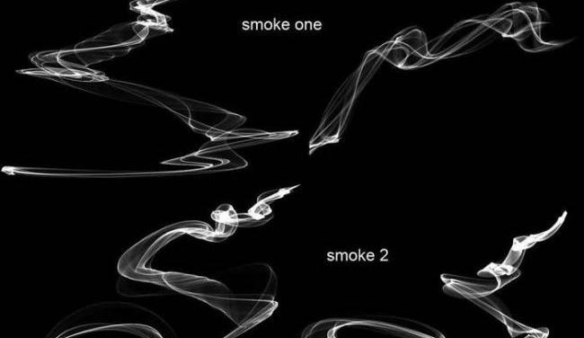 超美的丝状烟雾笔刷图片