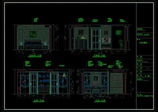 精装别墅主卧立面图