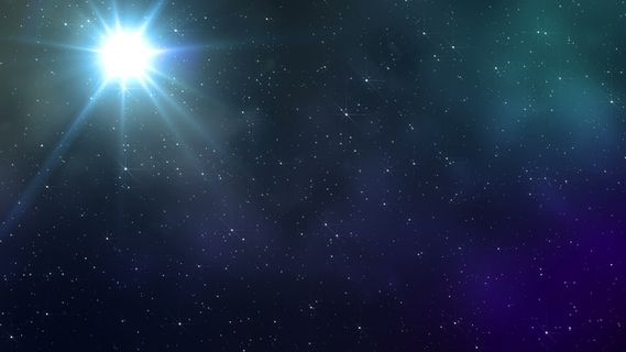 绿色和蓝色的天空在空间运动的背景 ...