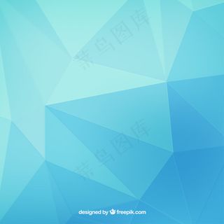 蓝色的多边形背景