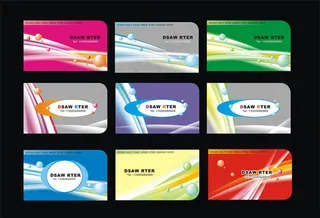 圆角名片卡片设计矢量素材