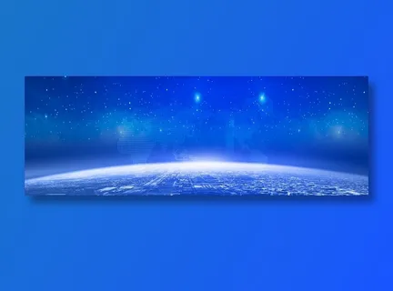 蓝色简约地球俯瞰背景图