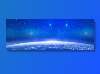 蓝色简约地球俯瞰背景图