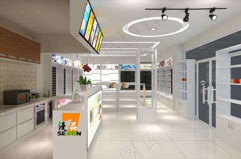 漫品动漫特色饮品连锁店装修设计图片