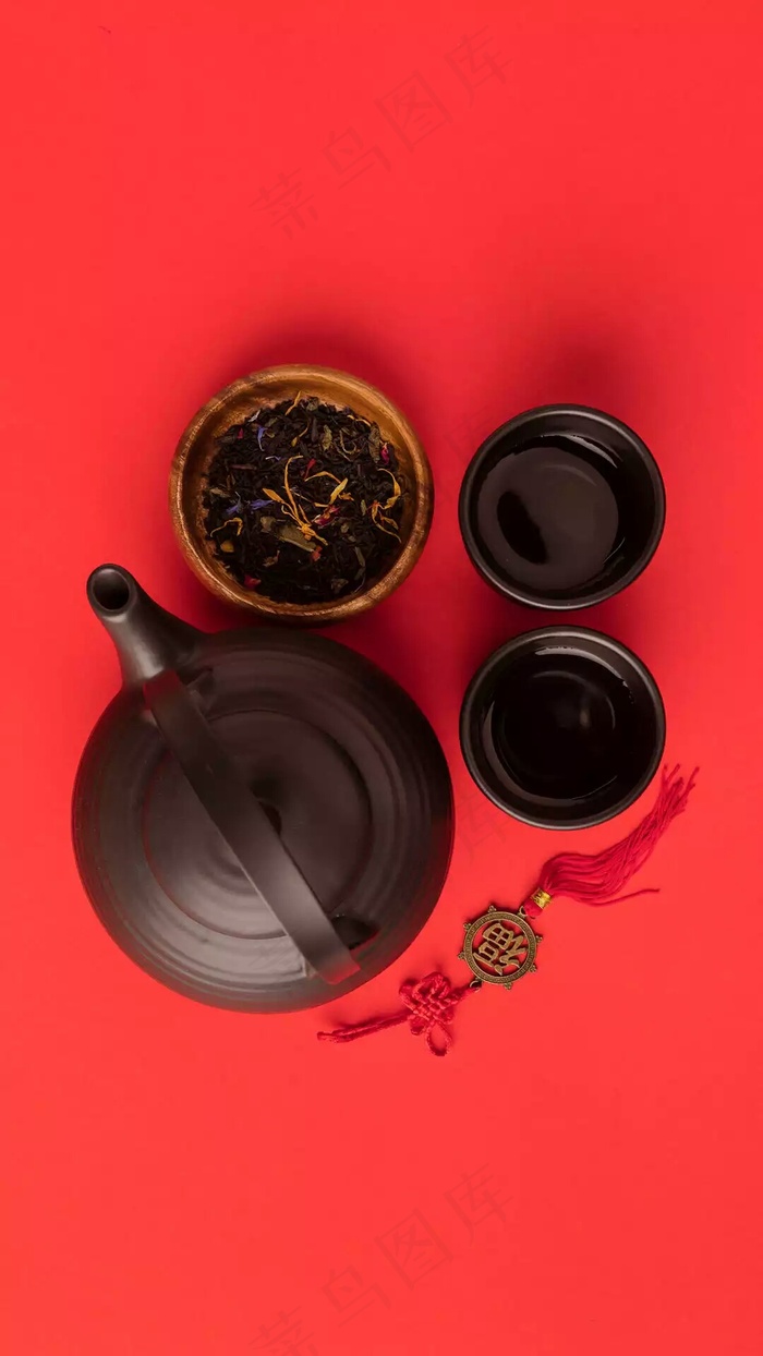 茶壶与水杯高清摄影图片