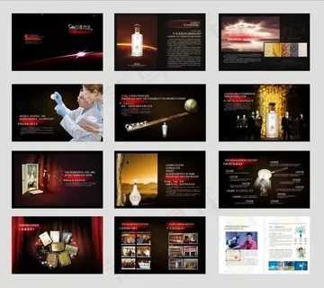 白酒画册模板矢量源文件