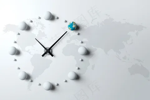 时钟 世界地图 时钟 世界地图