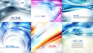 绚丽花纹插画背景矢量素材