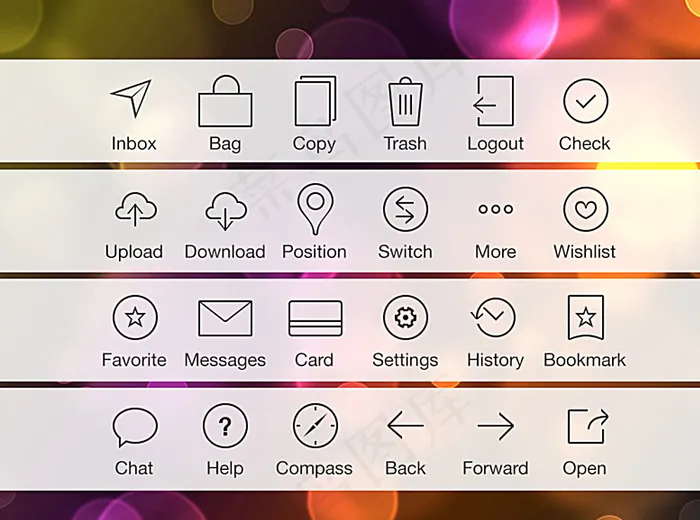 手机图标图片psd模版下载
