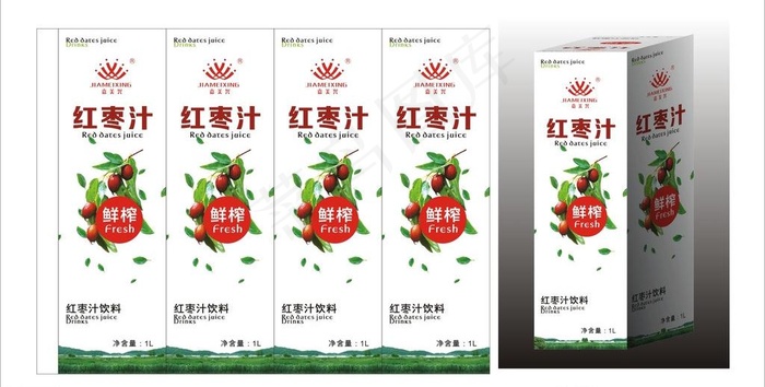 红枣汁包装图片模板下载cdr矢量模版下载