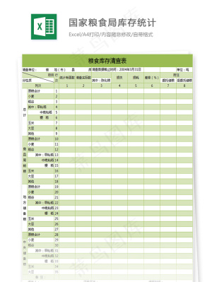 国家粮食局库存统计