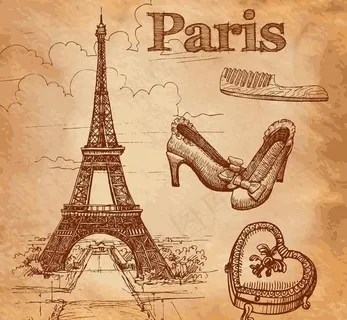 法国巴黎素材设计图片