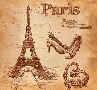 法国巴黎素材设计图片