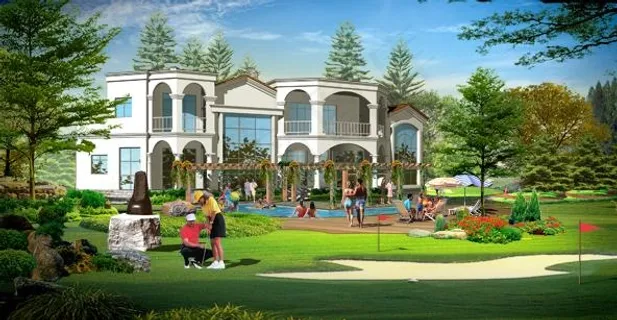 别墅景观效果图图片