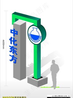 入口指示牌图片