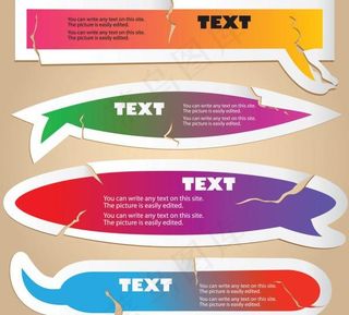 撕裂的精美标签矢量素材