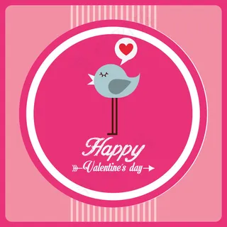 七夕素材 粉色 爱情鸟 弓箭 圆圈 图标